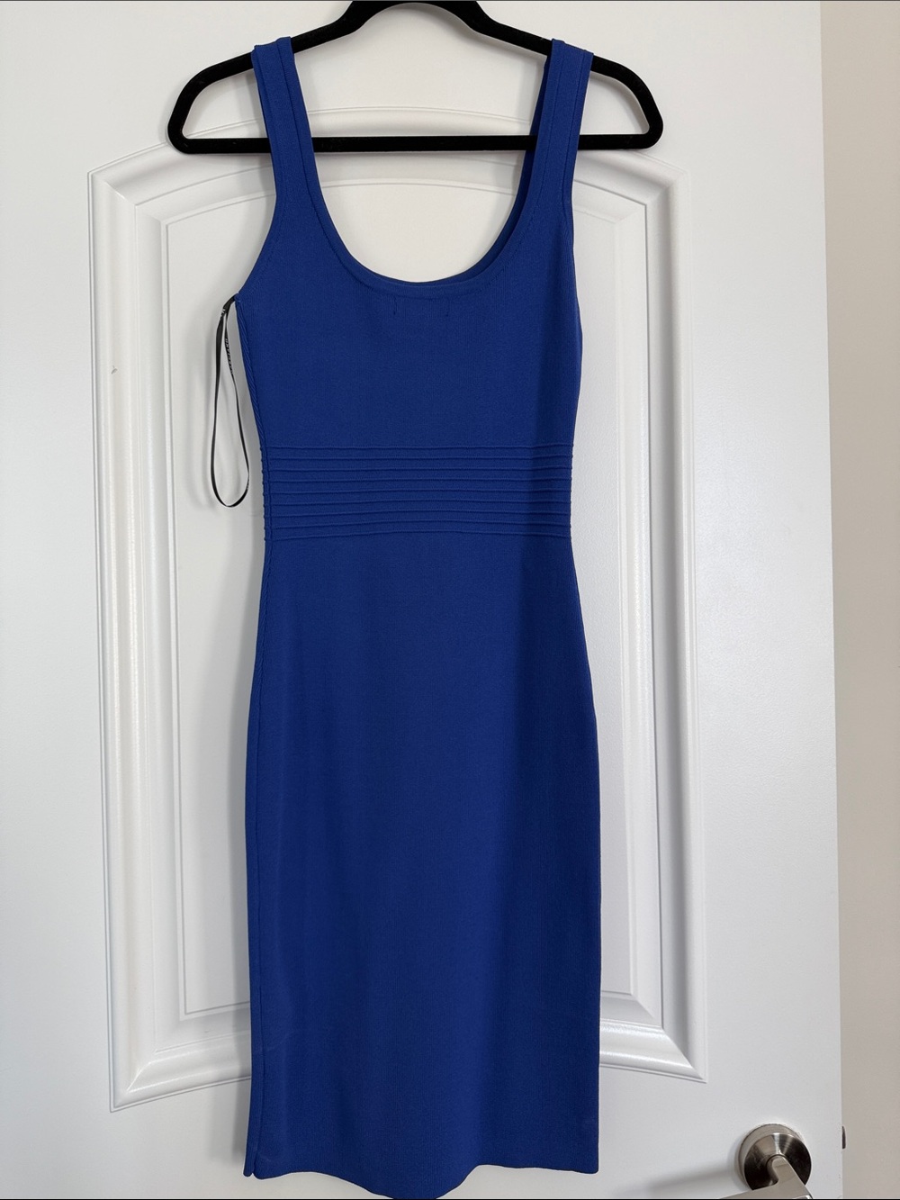 Marciano Royal Blue Scoop Neck Midi Dress